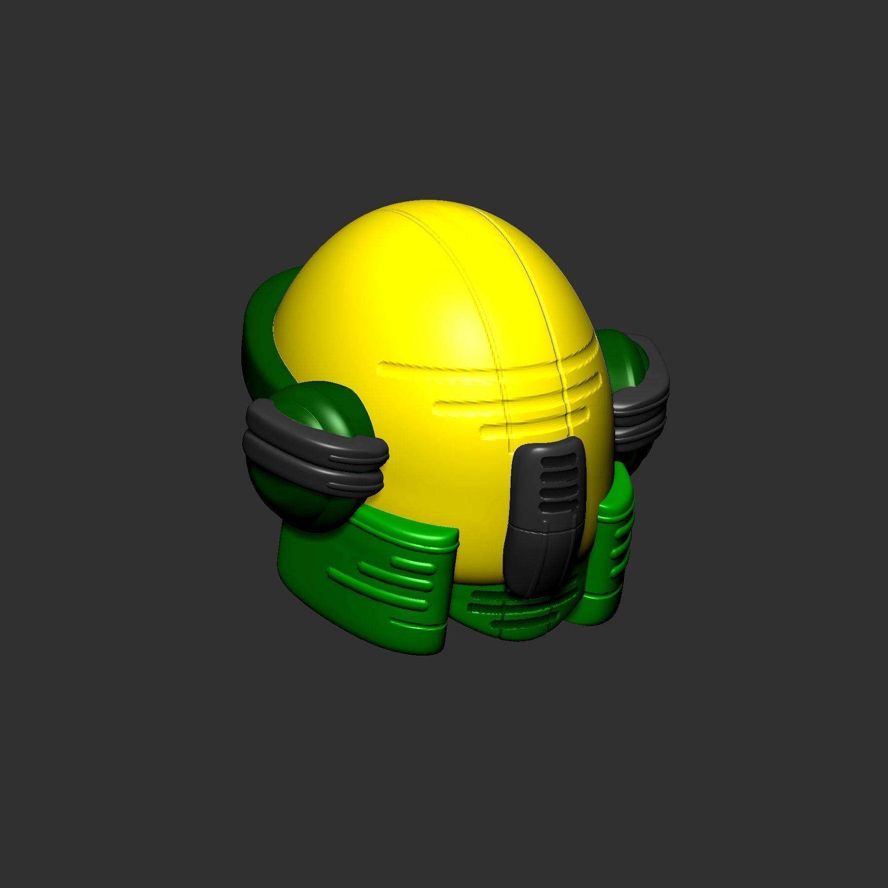 helmet high poly sculpt 3d printable ver 7 3D model 3D model_3