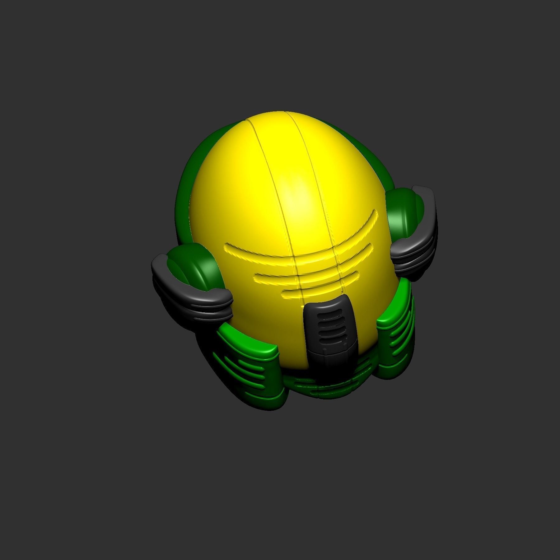 helmet high poly sculpt 3d printable ver 7 3D model 3D model_4