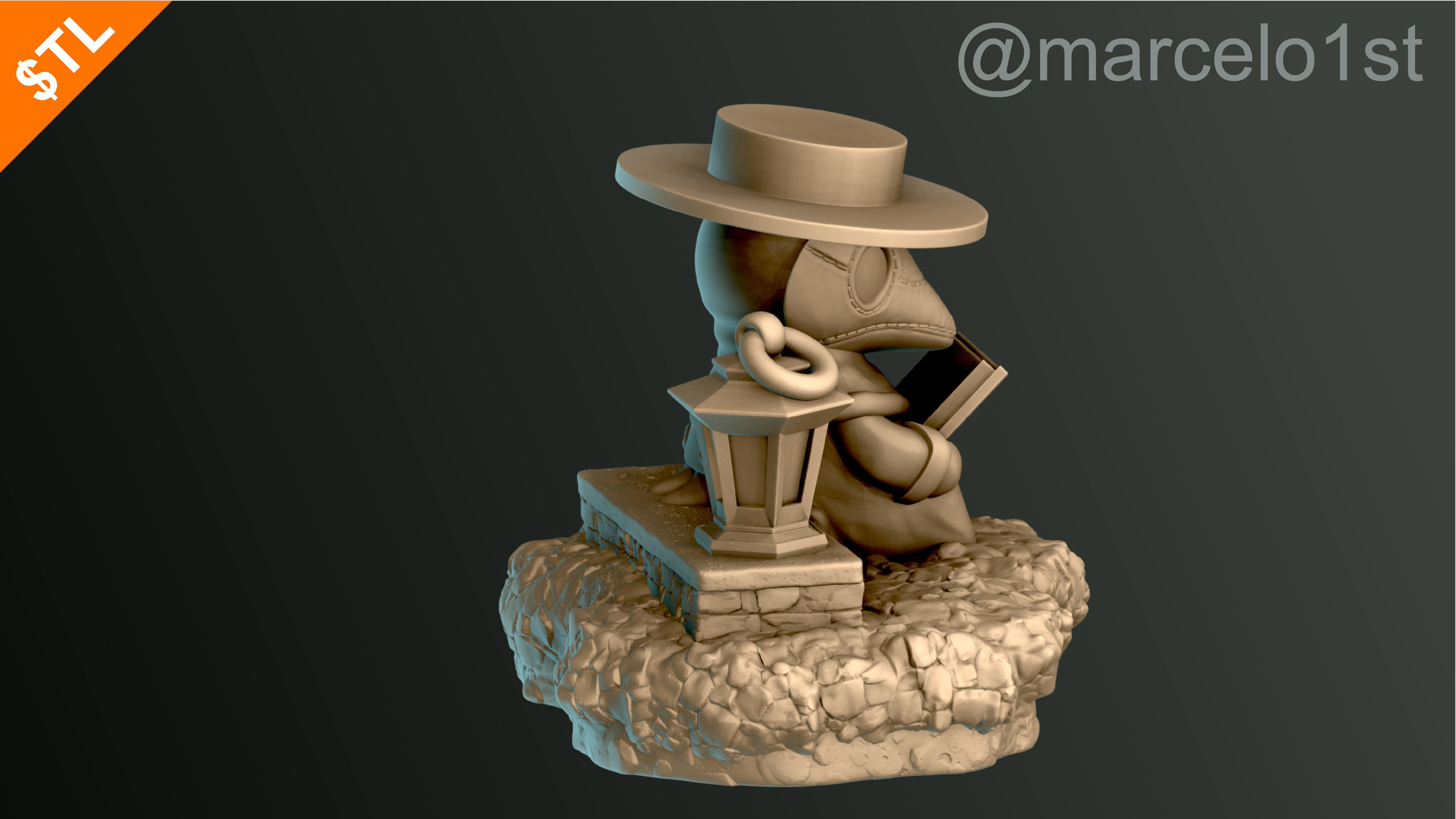 Plague Doctor - Black Death 3D print model_41