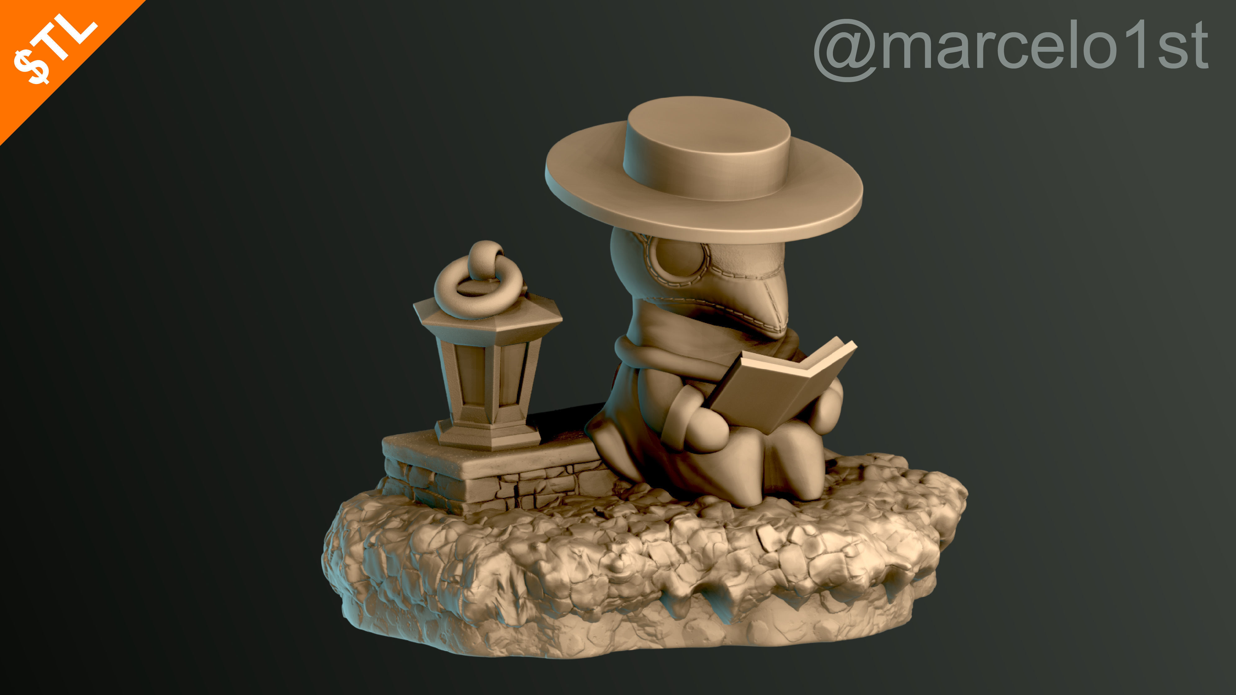 Plague Doctor - Black Death 3D print model_39