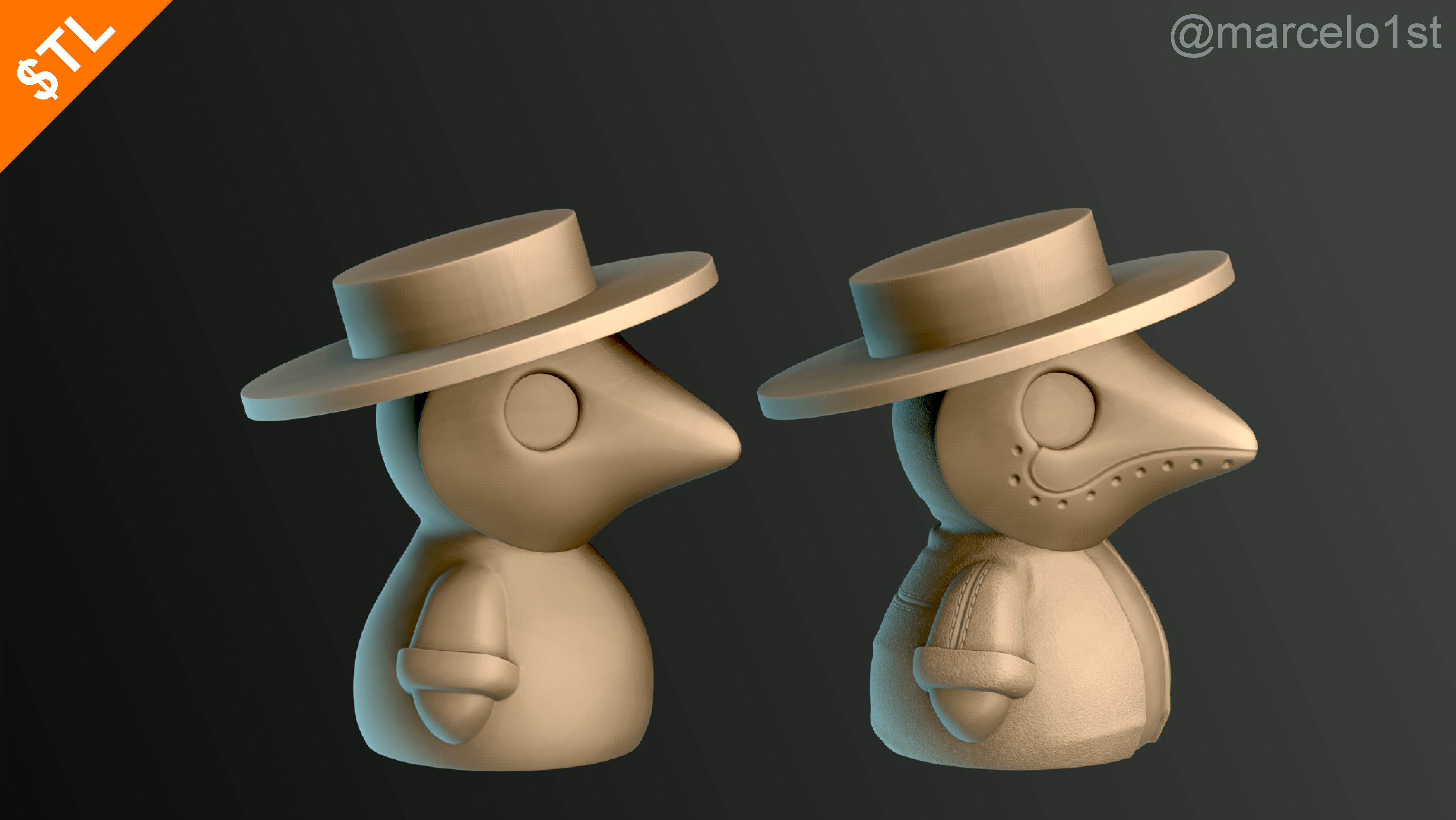 Plague Doctor - Black Death 3D print model_4