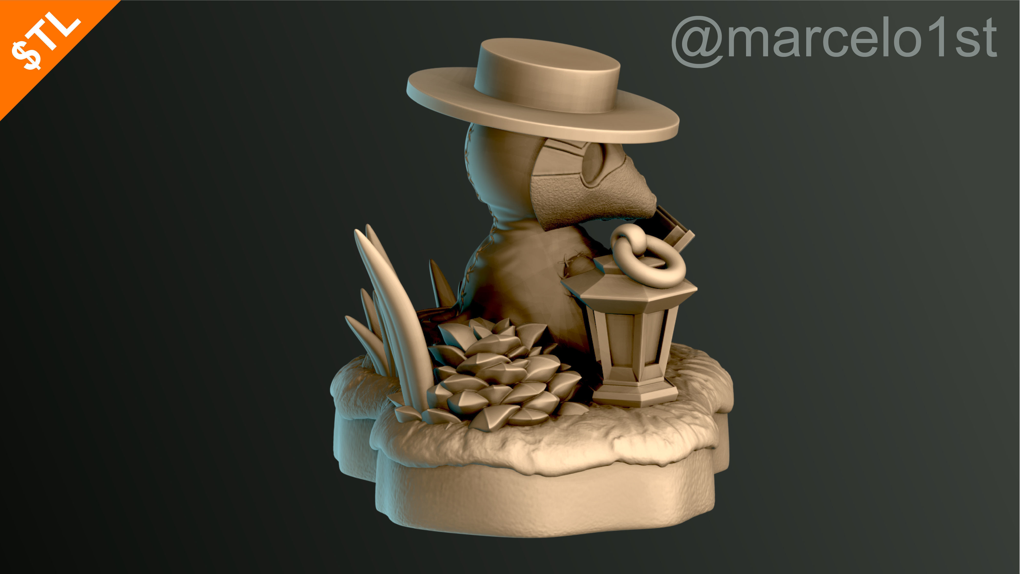 Plague Doctor - Black Death 3D print model_56