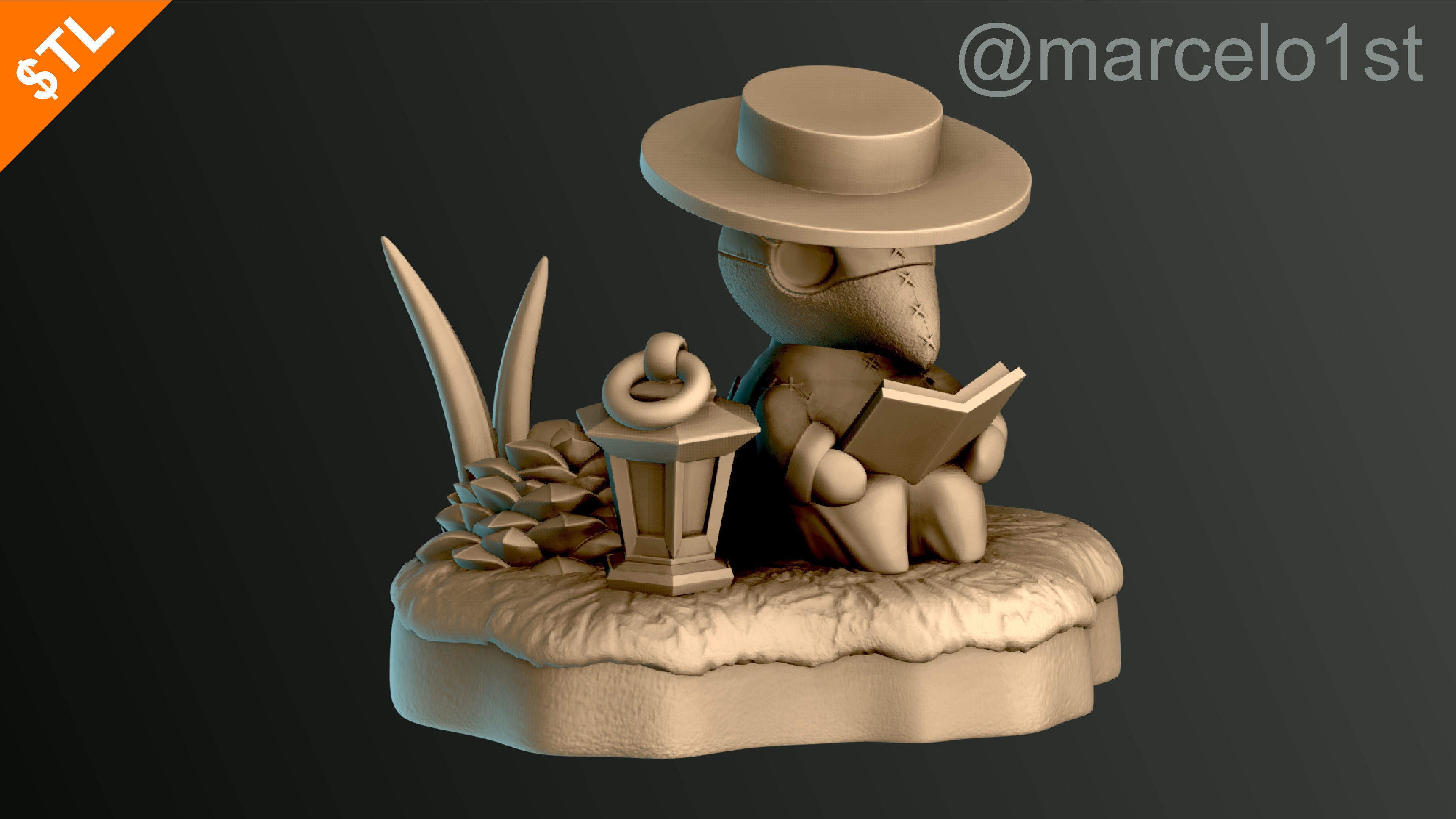 Plague Doctor - Black Death 3D print model_54