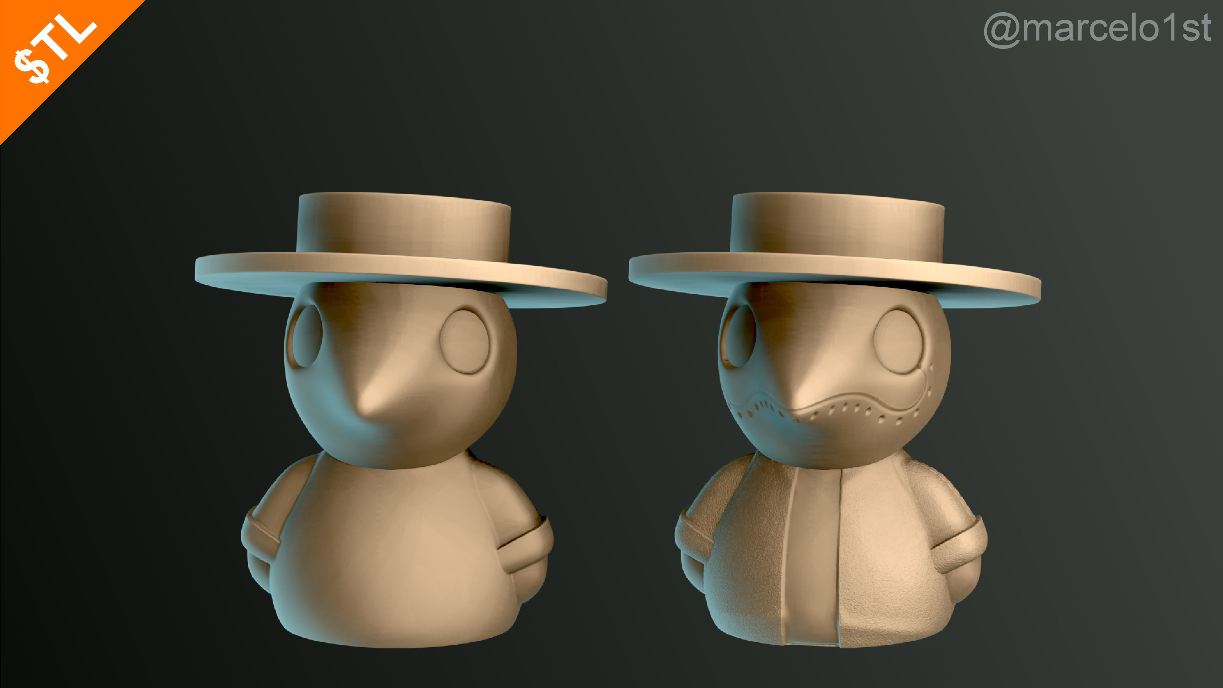Plague Doctor - Black Death 3D print model_1