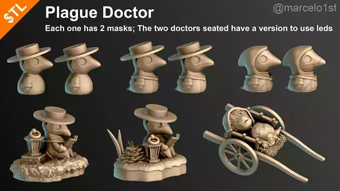 Plague Doctor - Black Death 3D print model