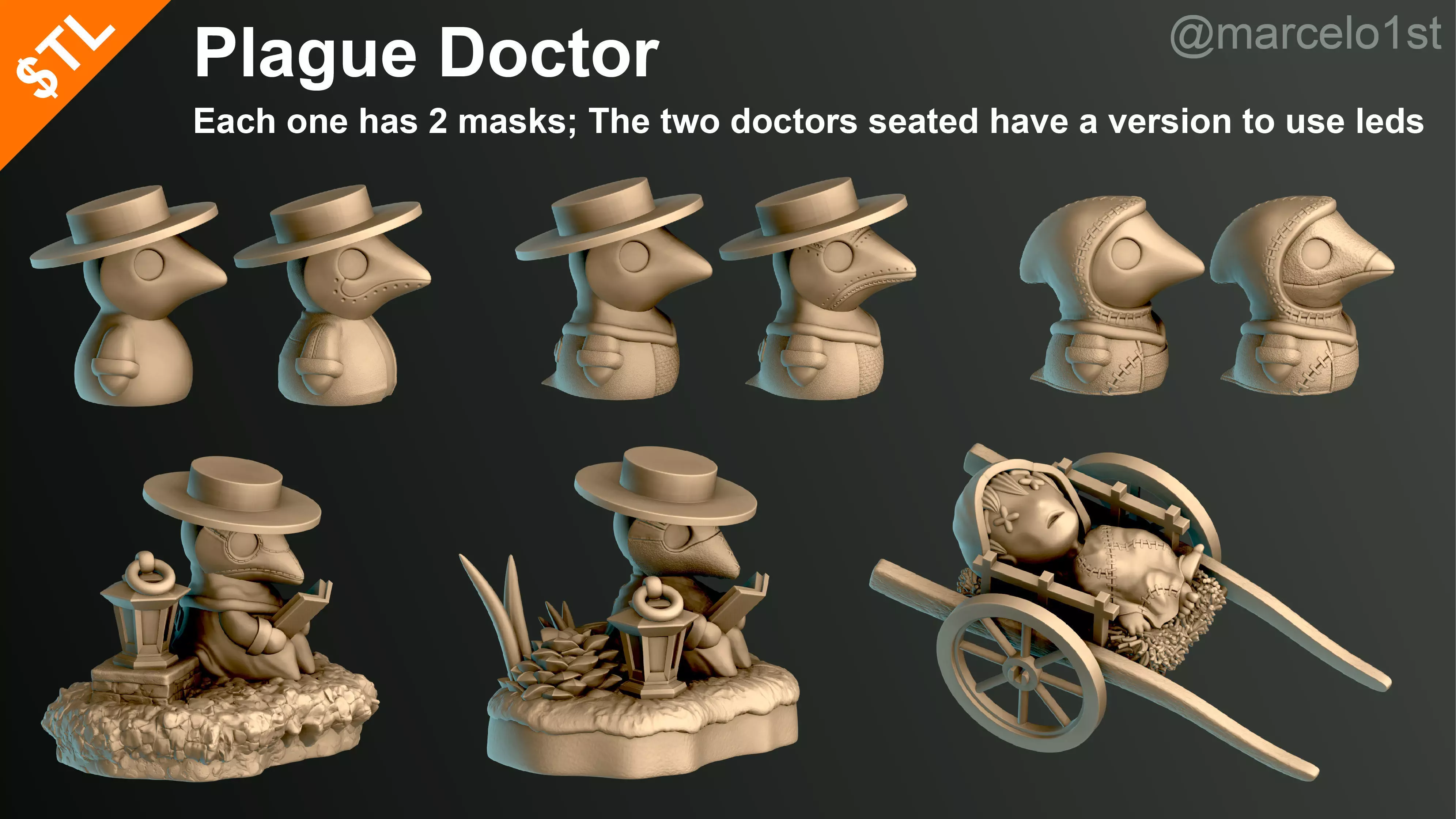 Plague Doctor - Black Death 3D print model_0