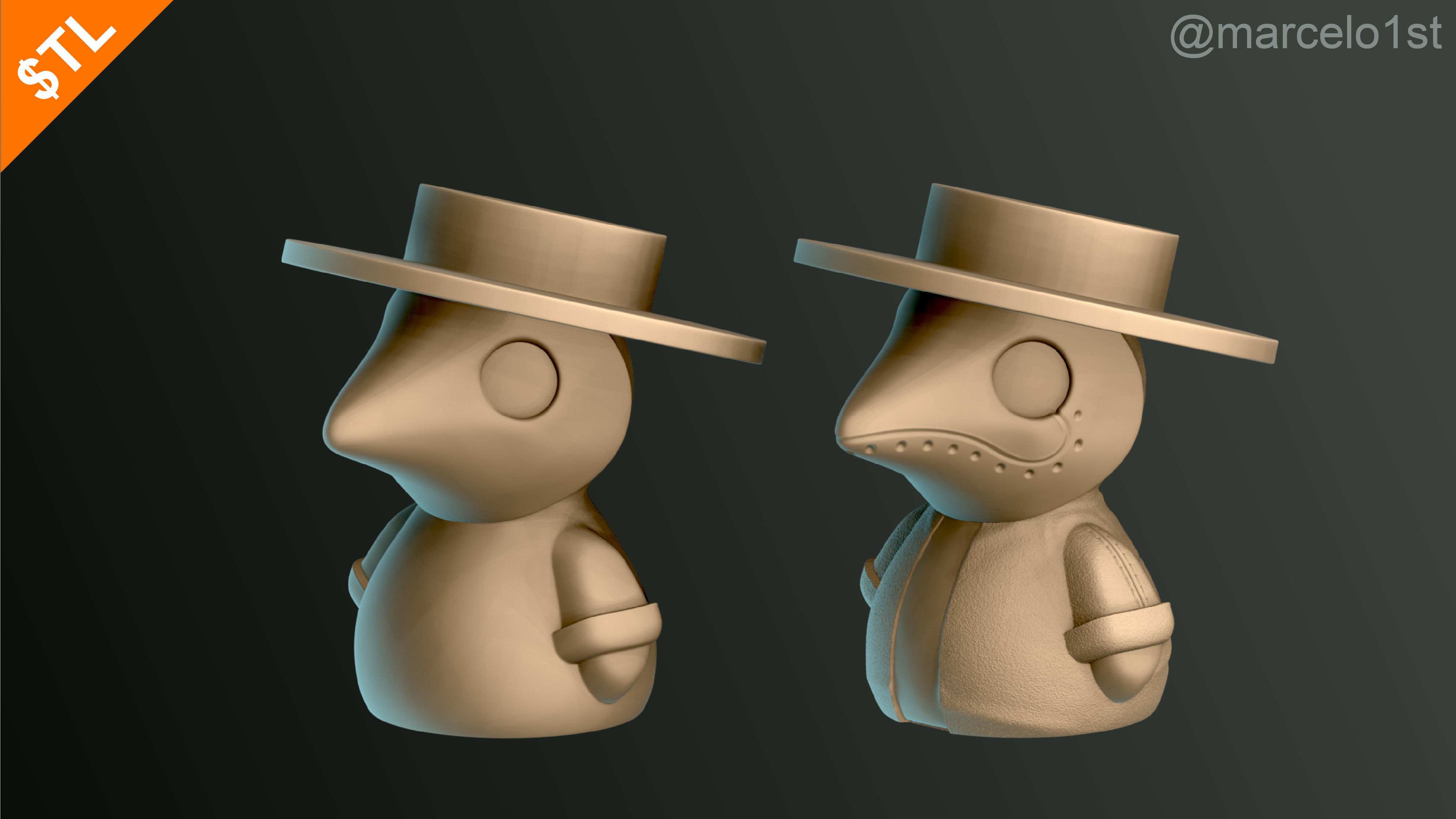 Plague Doctor - Black Death 3D print model_11