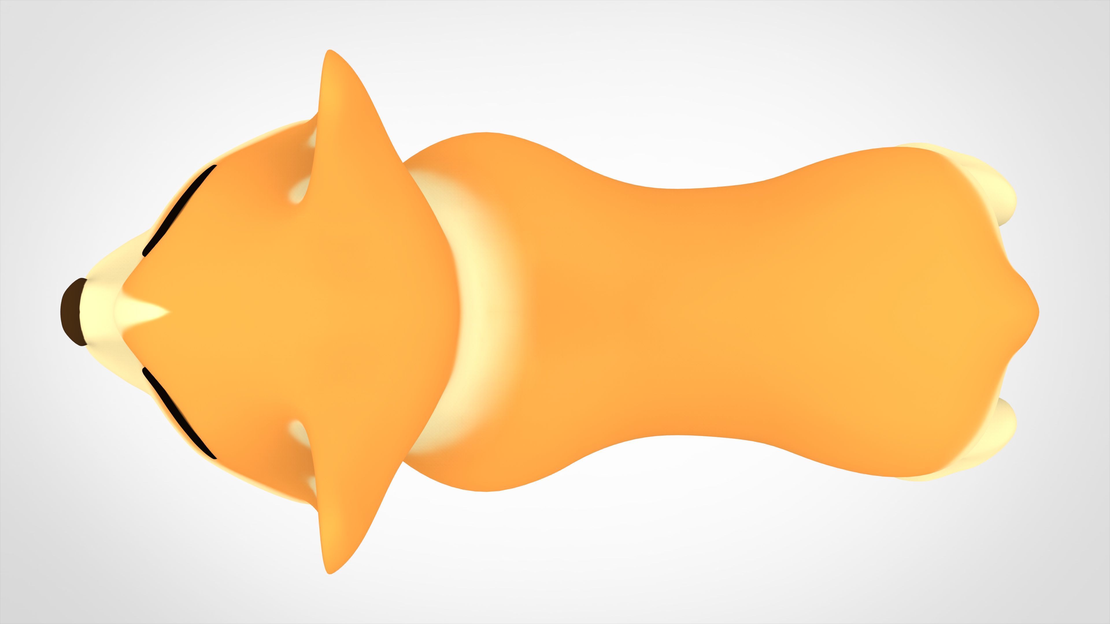 Corgi  Low-poly 3D model_4