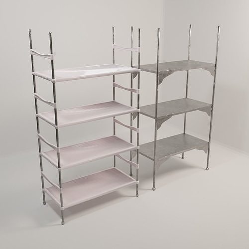 Modular Shelving unit Low-poly 3D model