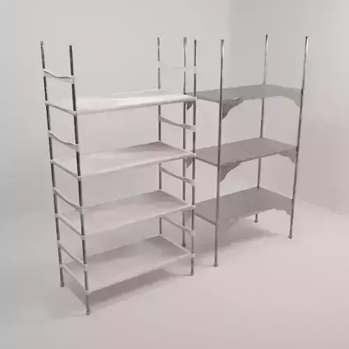 Modular Shelving unit Low-poly 3D model
