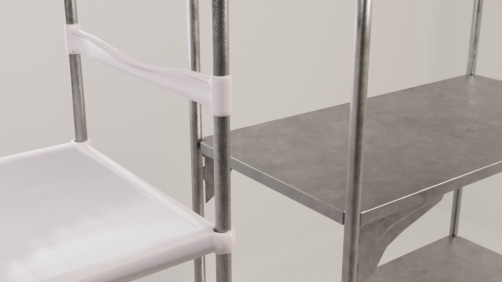 Modular Shelving unit Low-poly 3D model_5