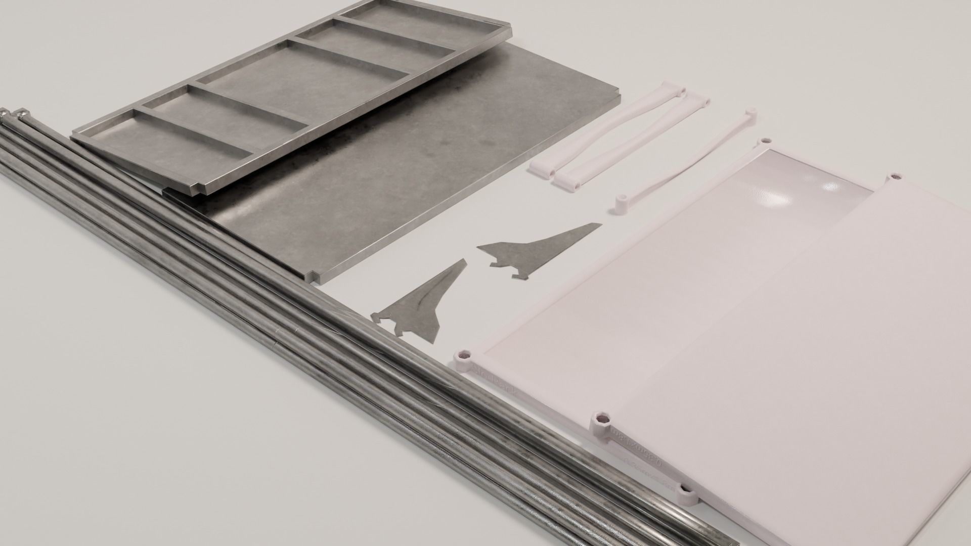 Modular Shelving unit Low-poly 3D model_3