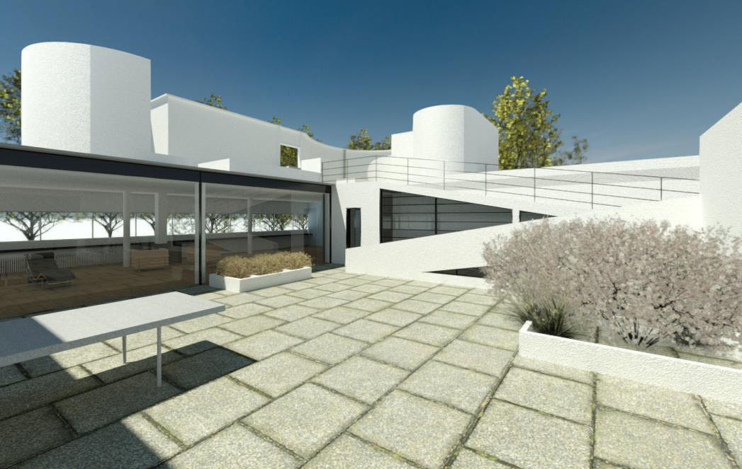 Villa Savoye Le Corbusier Revit 3D model_2