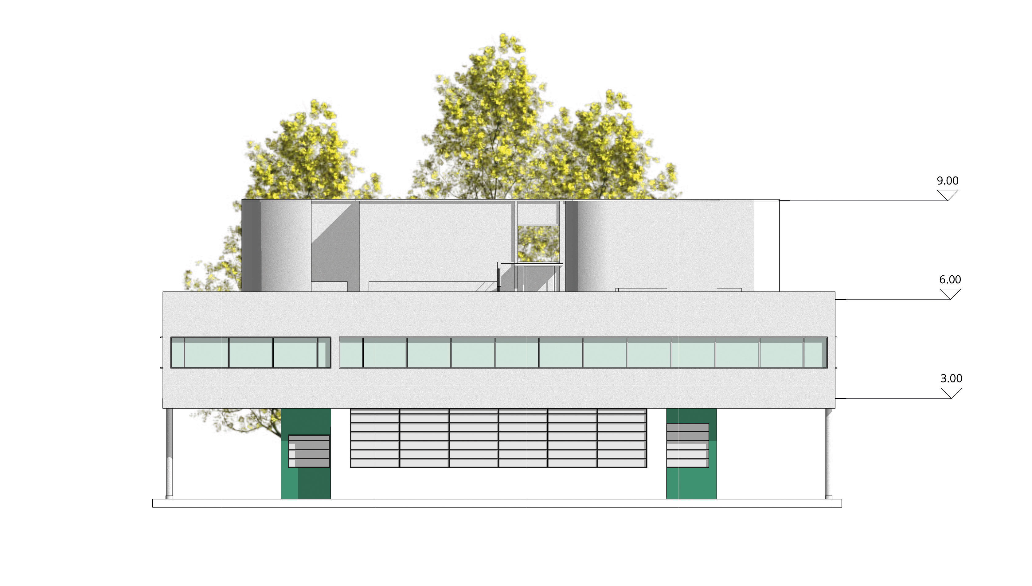 Villa Savoye Le Corbusier Revit 3D model_10