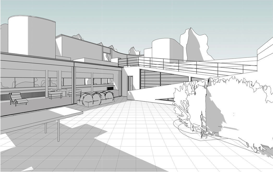 Villa Savoye Le Corbusier Revit 3D model_3