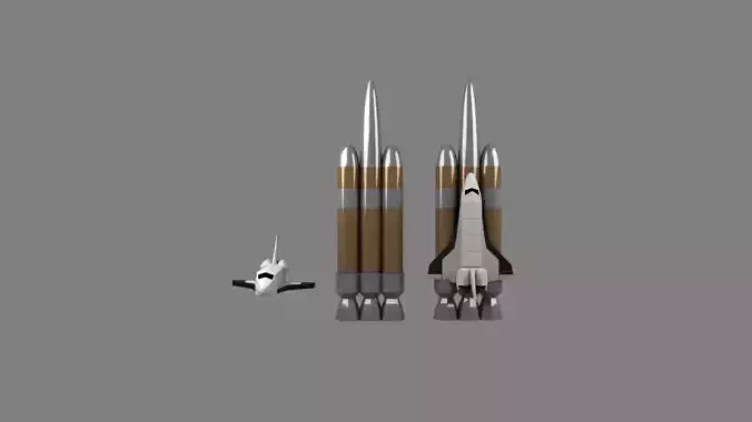 Space Shuttle Free low-poly 3D model