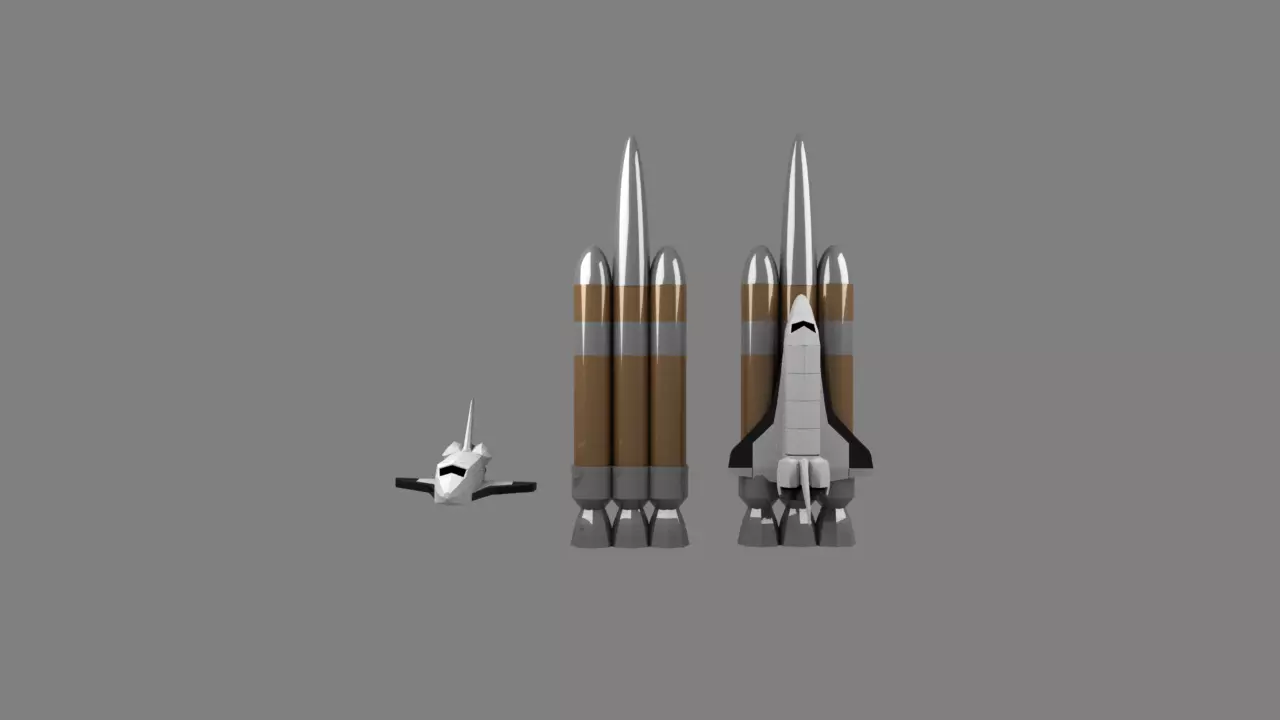 Space Shuttle Free low-poly 3D model_0