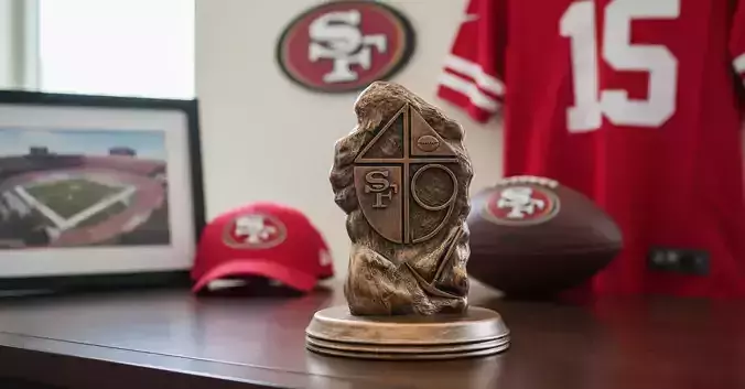Statue The San Francisco 49ers - NFC - Wood model CNC 3D print model Statue The San Francisco 49ers - NFC - Wood model CNC 3D print model