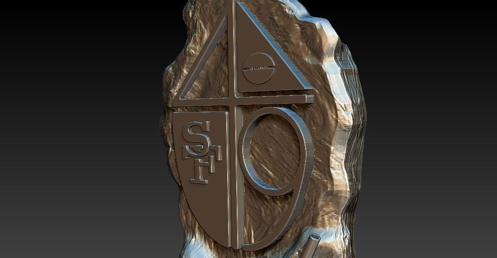 Statue The San Francisco 49ers - NFC - Wood model CNC 3D print model_5