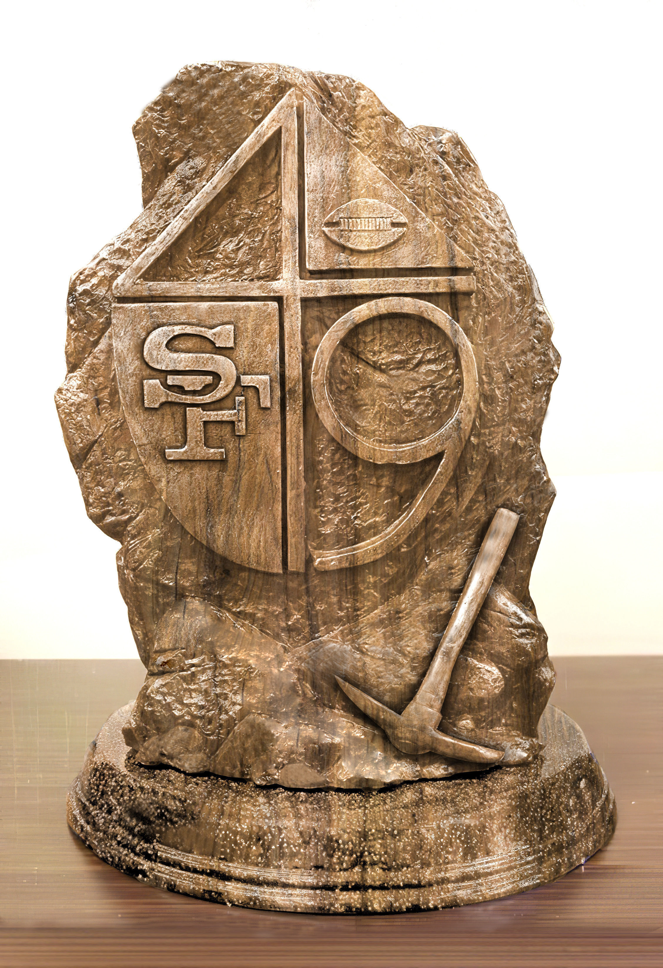 Statue The San Francisco 49ers - NFC - Wood model CNC 3D print model_4