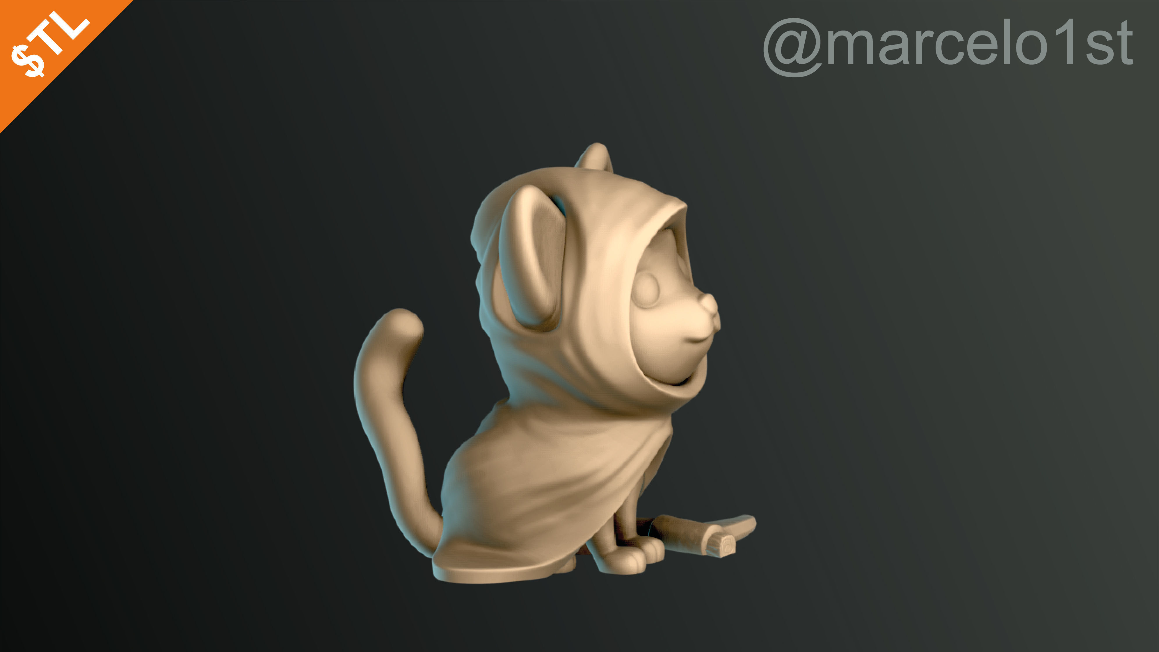 Cats Cute Halloween Decoration 3D print model_14