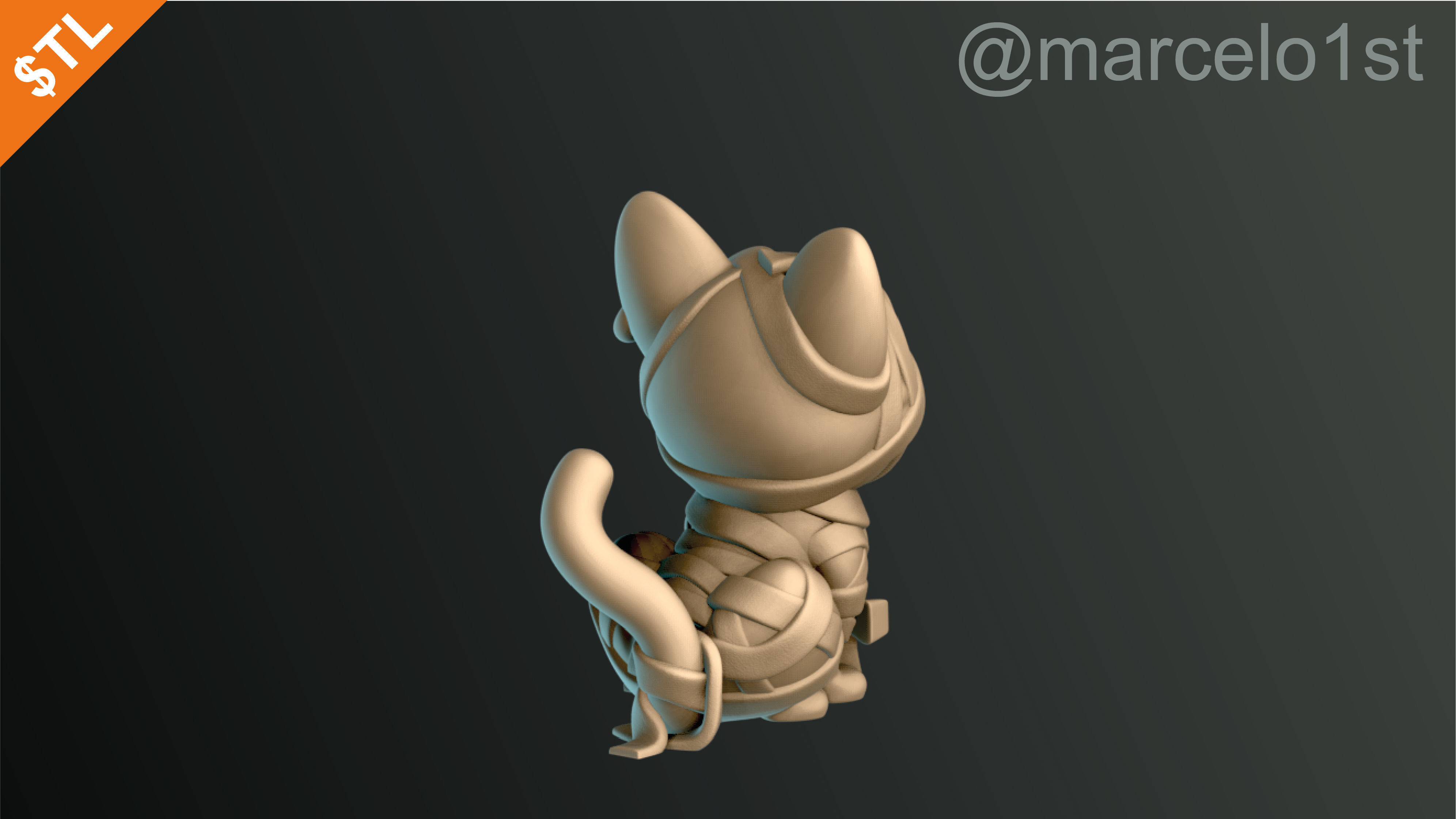 Cats Cute Halloween Decoration 3D print model_21