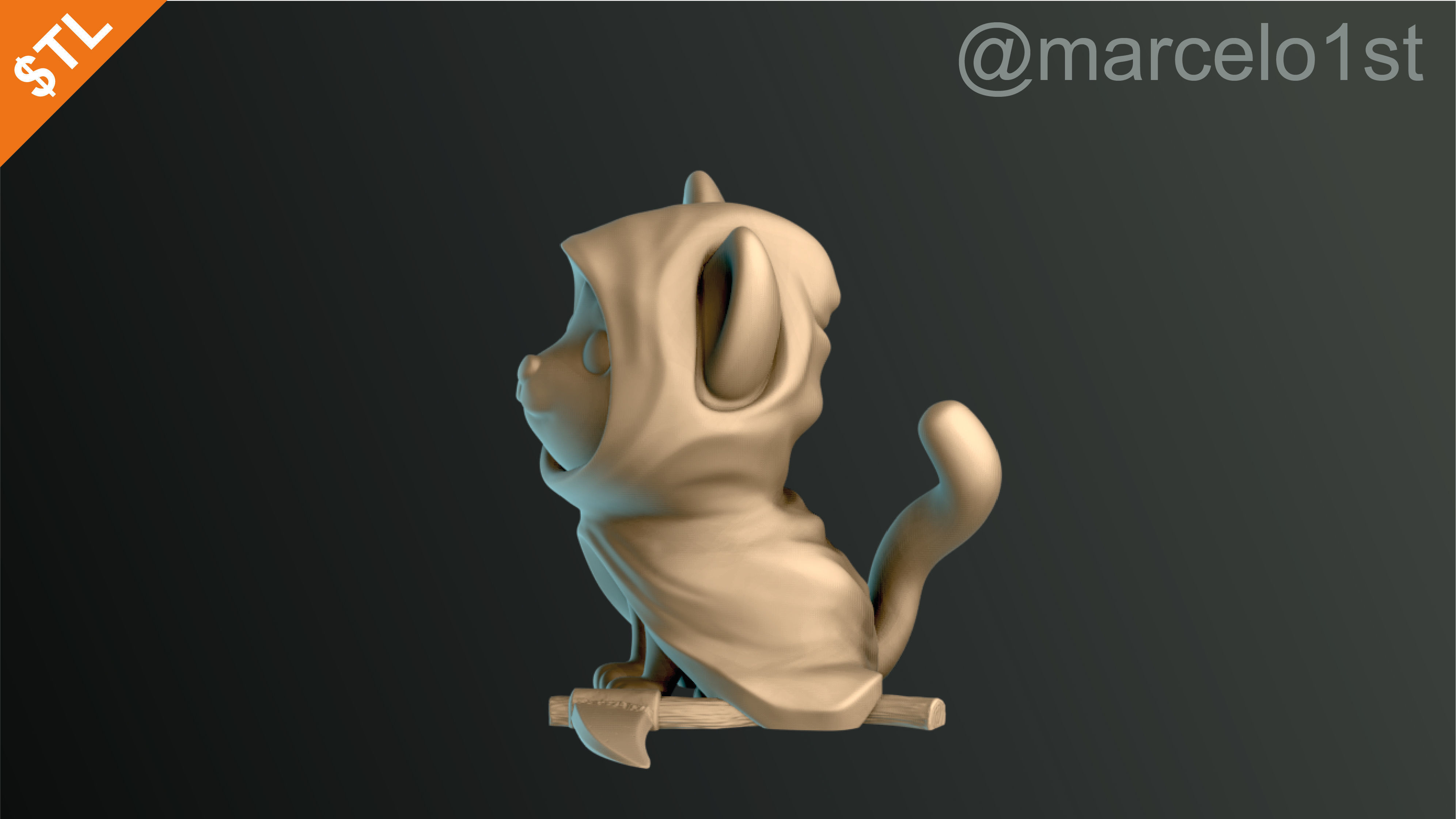 Cats Cute Halloween Decoration 3D print model_17
