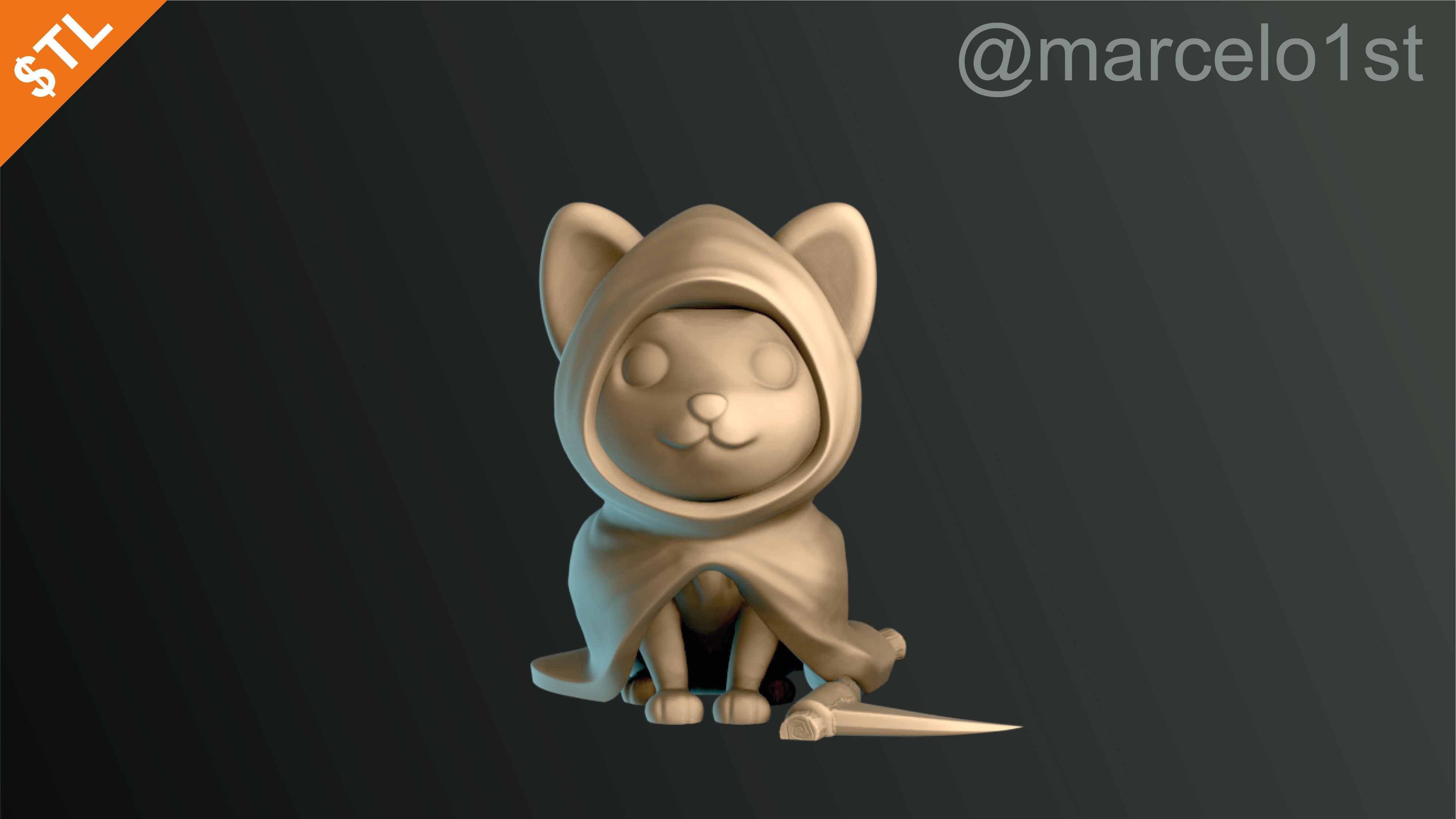 Cats Cute Halloween Decoration 3D print model_13