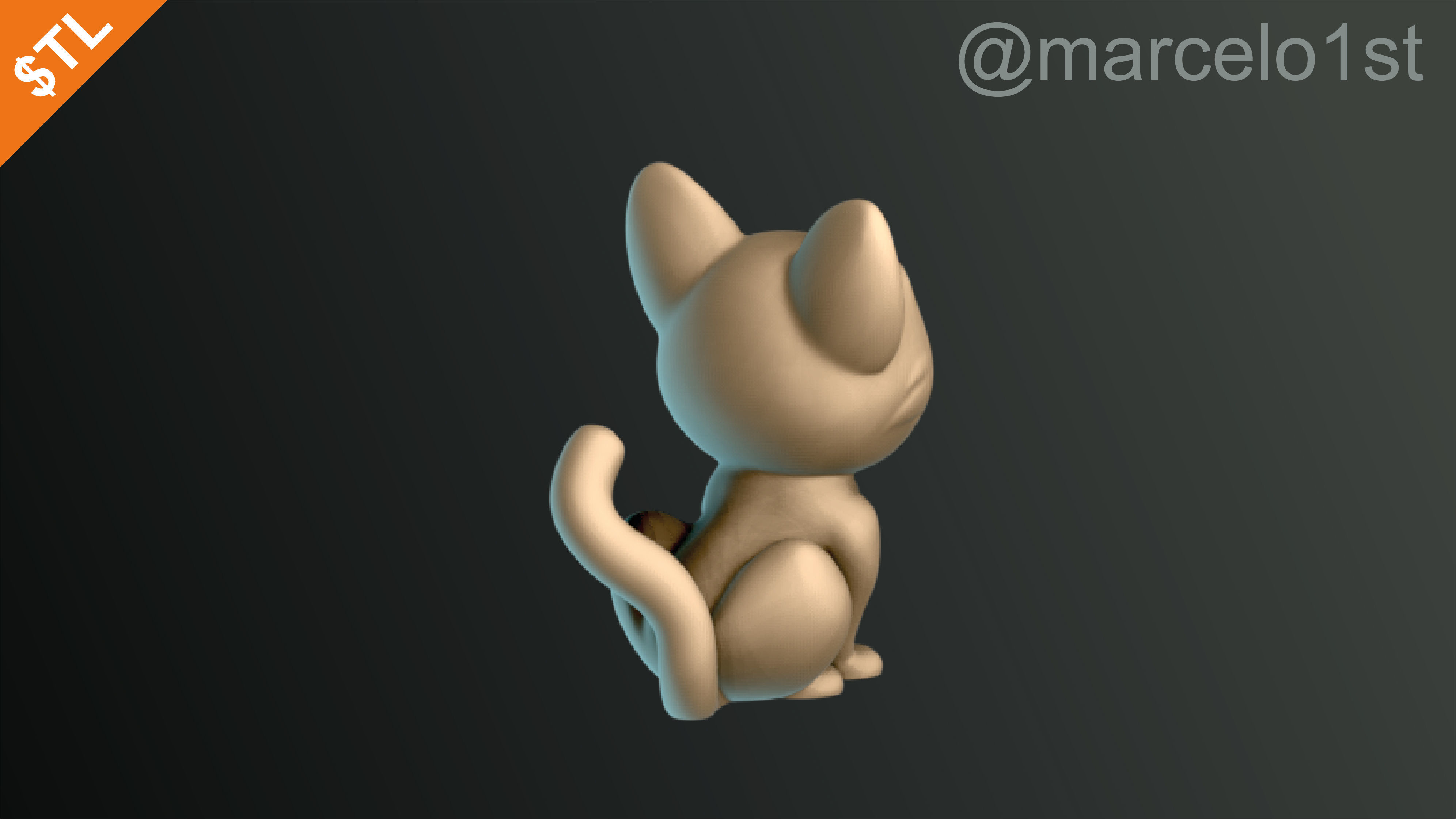 Cats Cute Halloween Decoration 3D print model_3