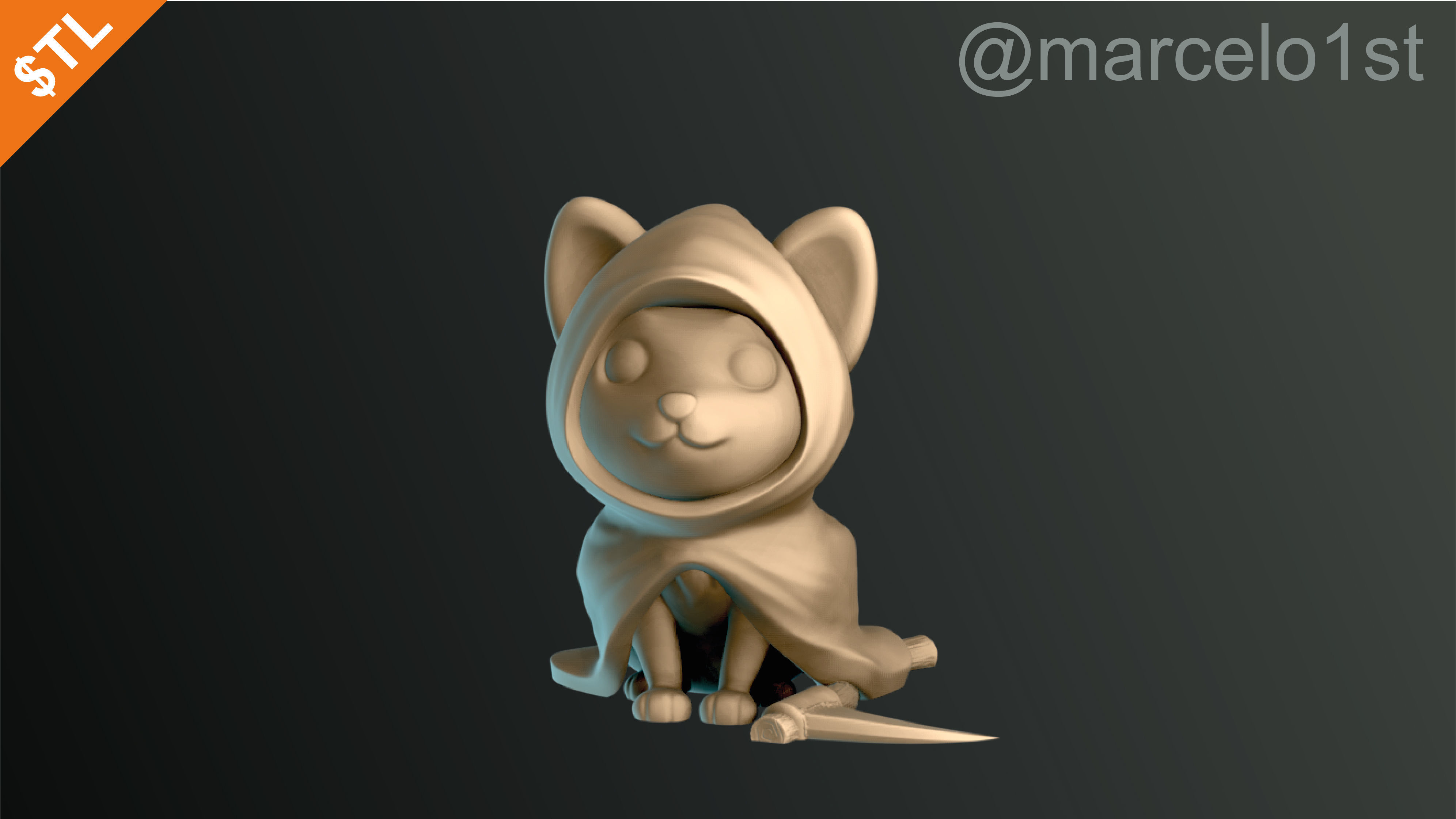 Cats Cute Halloween Decoration 3D print model_18