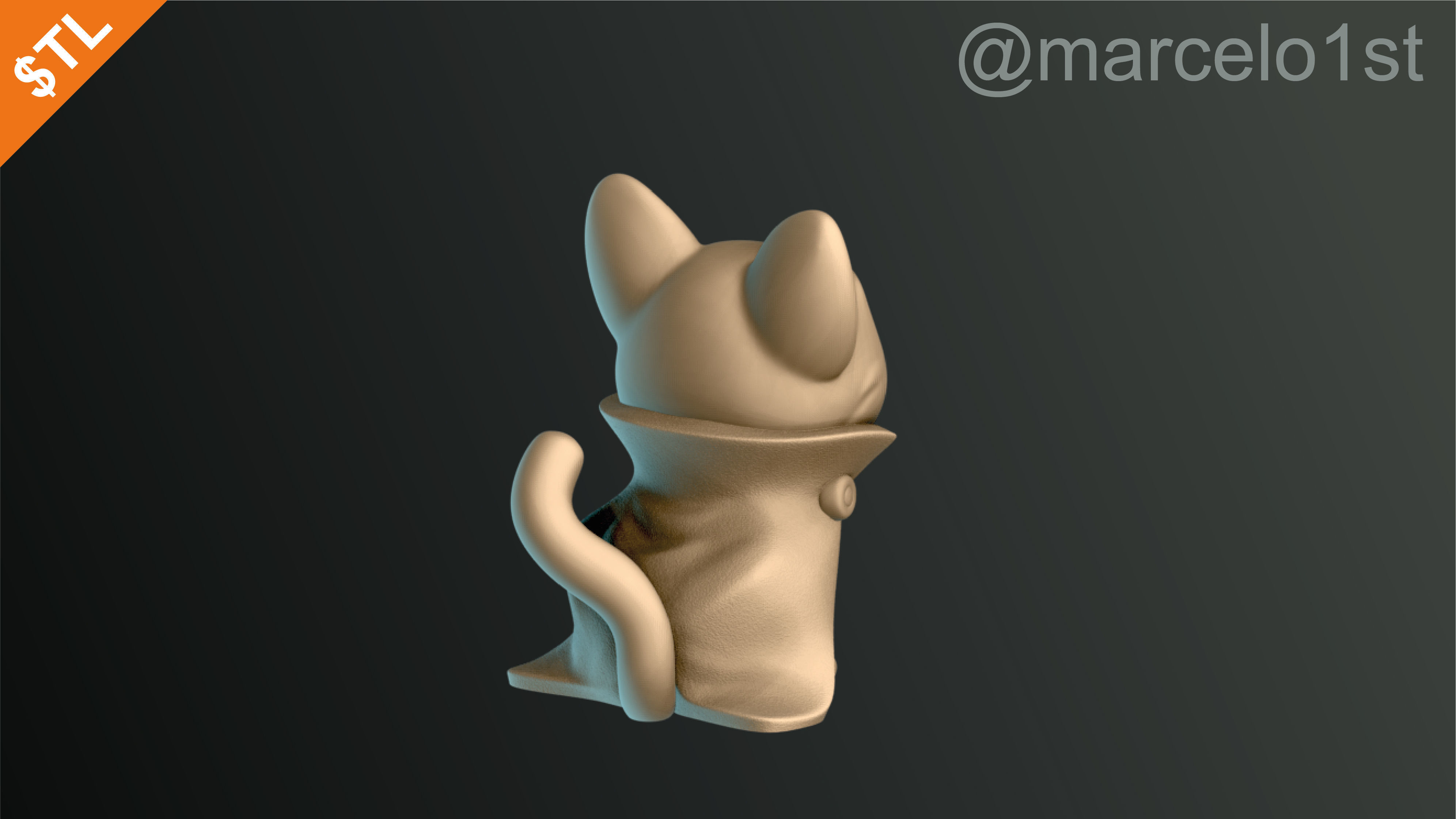 Cats Cute Halloween Decoration 3D print model_9