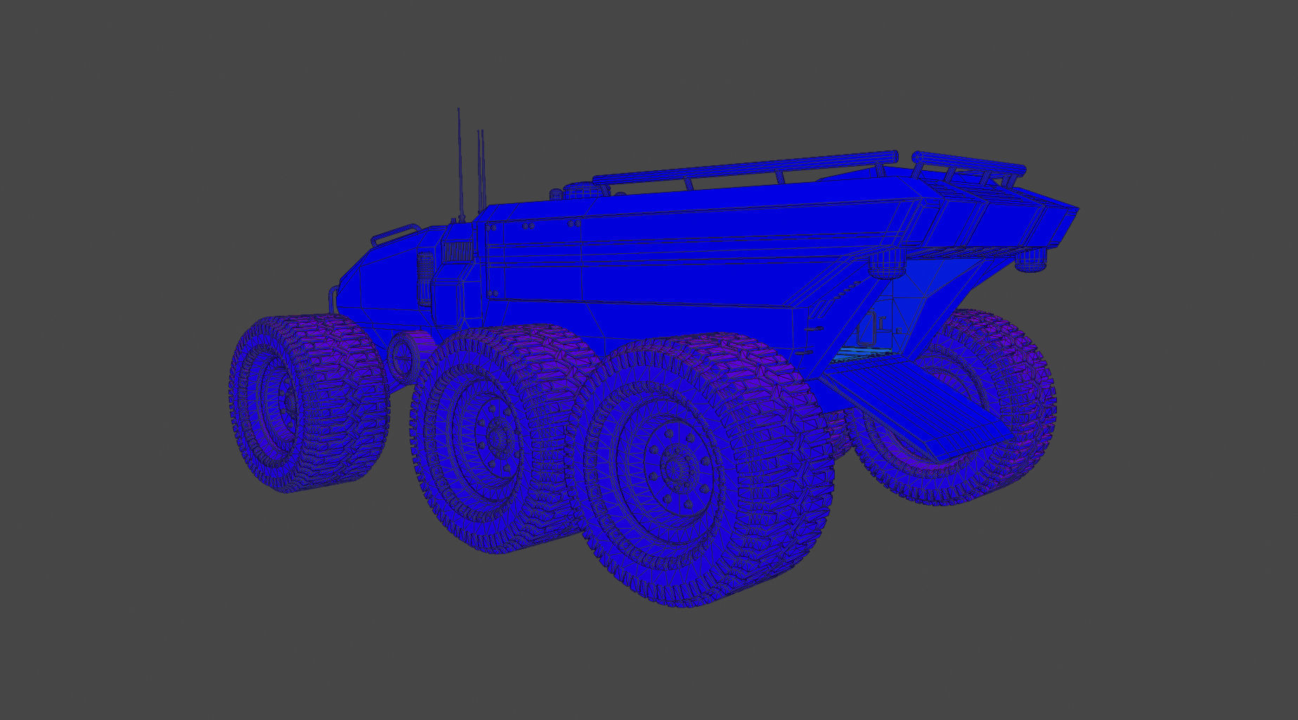 Technical Vehicle transporter Green Source Files 8K Textures  Low-poly 3D model_25