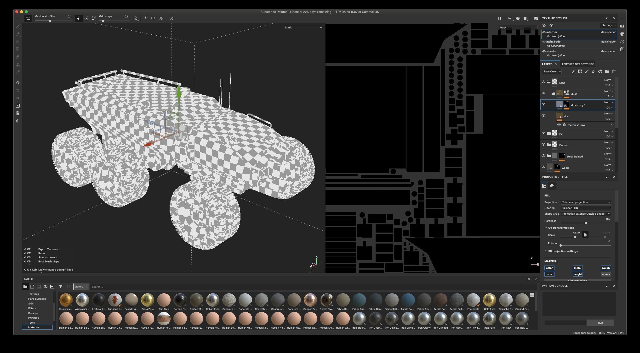 Technical Vehicle transporter Green Source Files 8K Textures  Low-poly 3D model_8