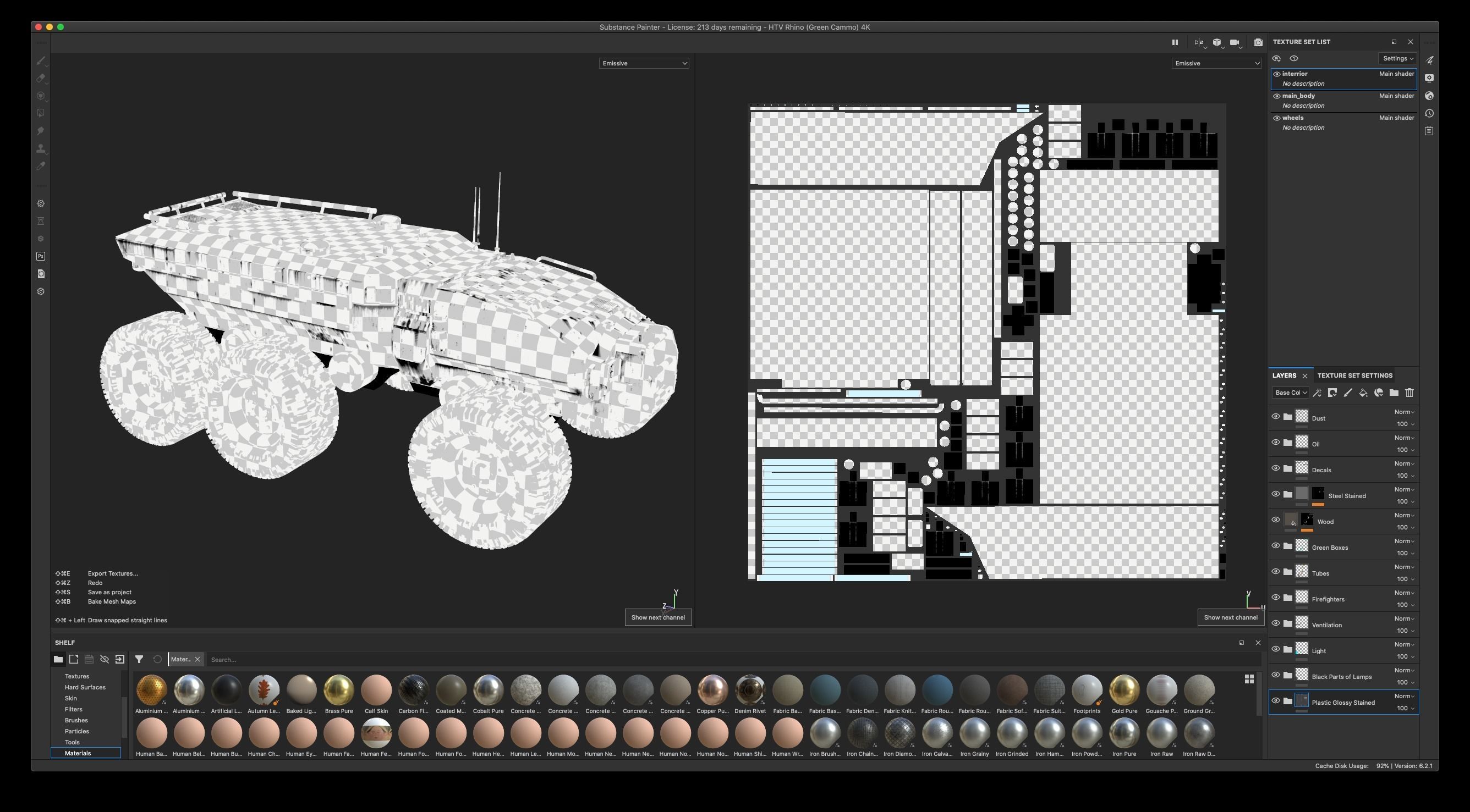 Technical Vehicle transporter Green Source Files 8K Textures  Low-poly 3D model_13