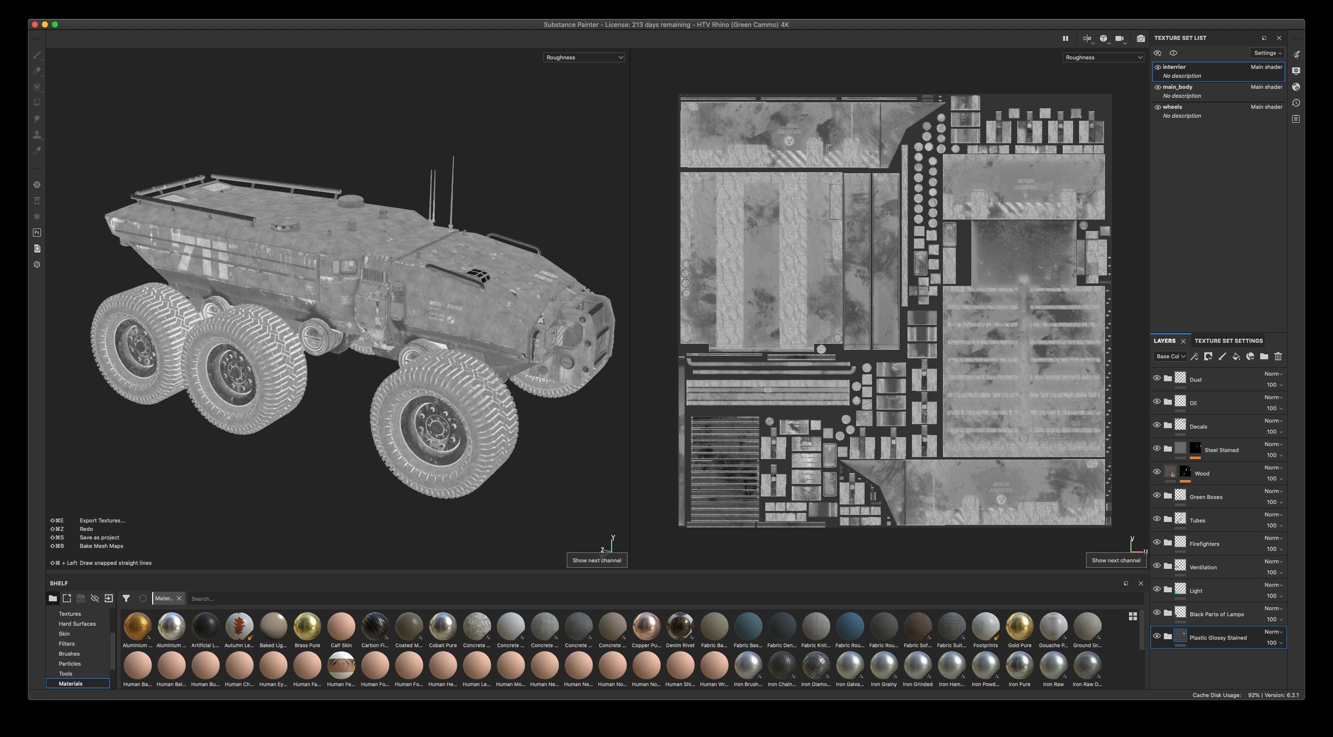Technical Vehicle transporter Green Source Files 8K Textures  Low-poly 3D model_12