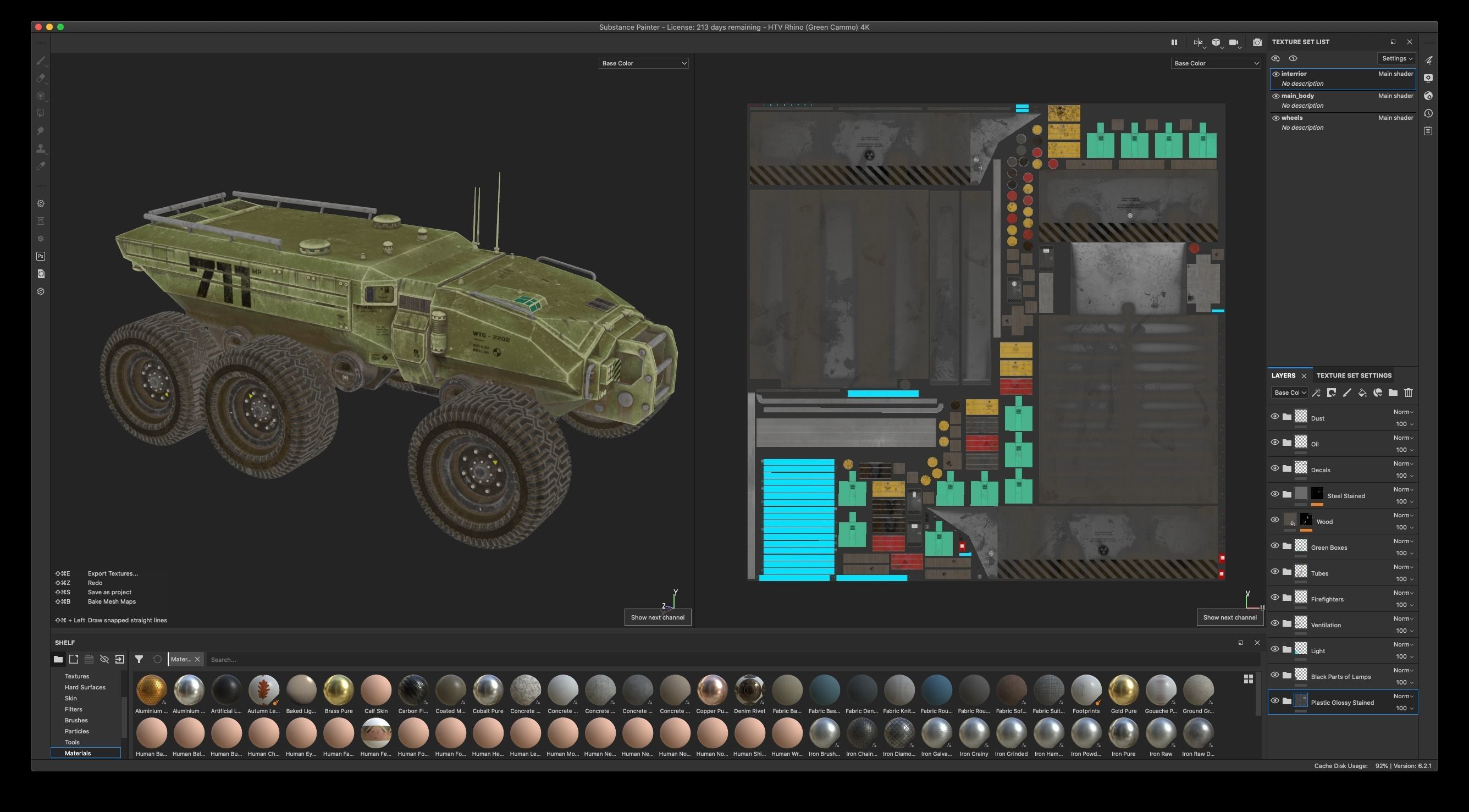 Technical Vehicle transporter Green Source Files 8K Textures  Low-poly 3D model_15