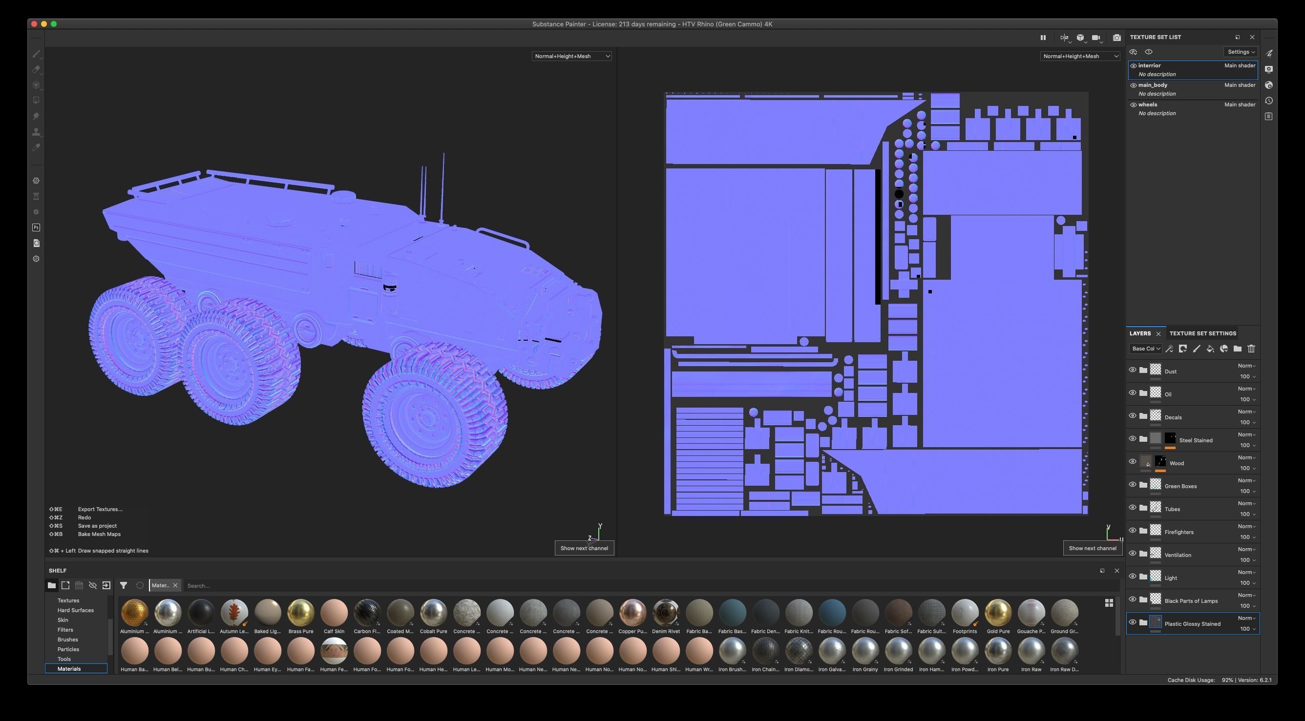 Technical Vehicle transporter Green Source Files 8K Textures  Low-poly 3D model_14