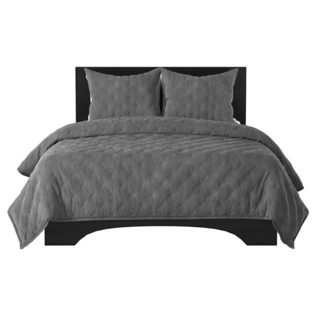 Bed and Duvet Pillow set 3D model_1