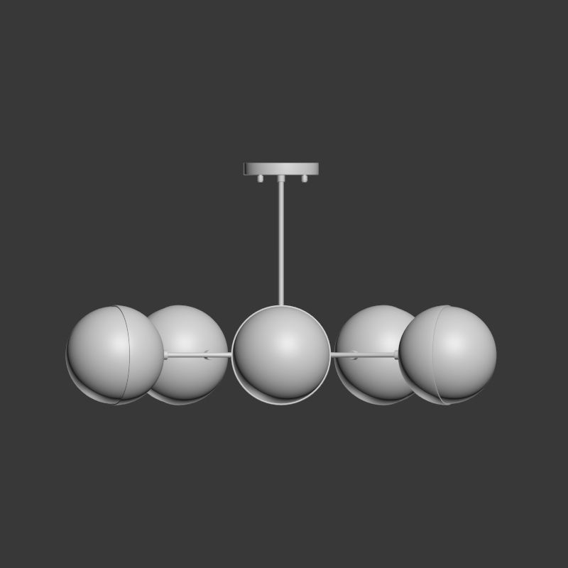 Suspension light Copper Light Chandelier 5 3D model_1