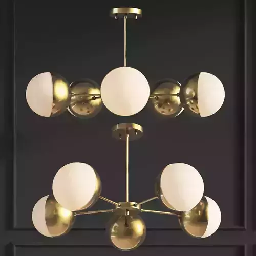 Suspension light Copper Light Chandelier 5