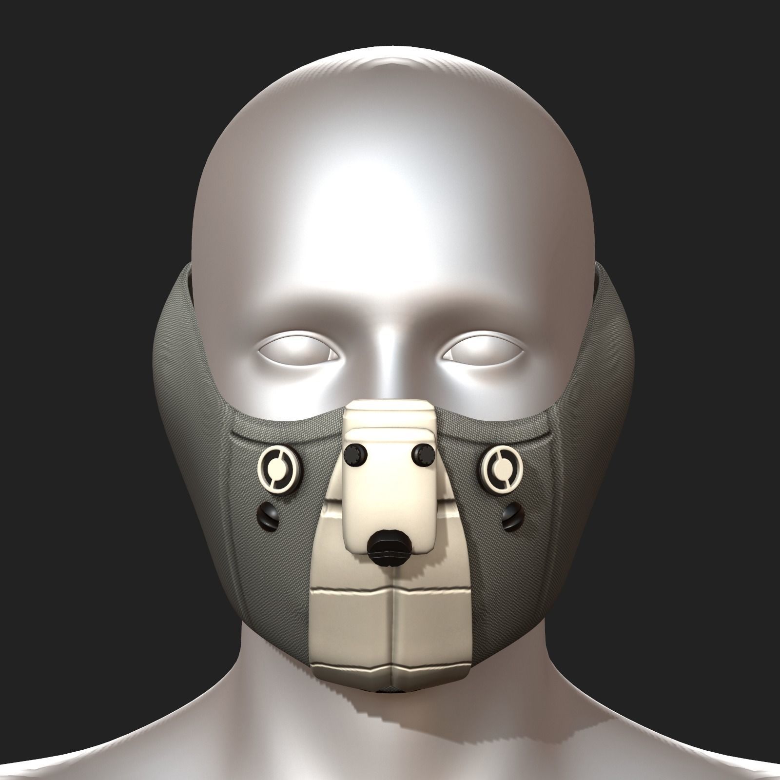 Gas mask helmet scifi fantasy armor hats military 3D model_2