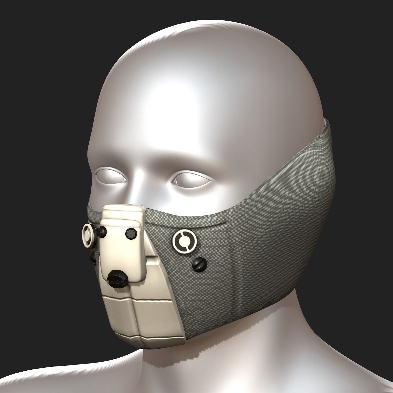 Gas mask helmet scifi fantasy armor hats military 3D model_1