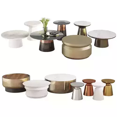 Coffee and Side Tables West Elm Part 01  3D model