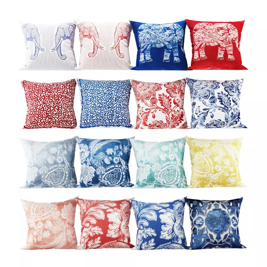 Zarahome Decorative Pillows Set 3D model