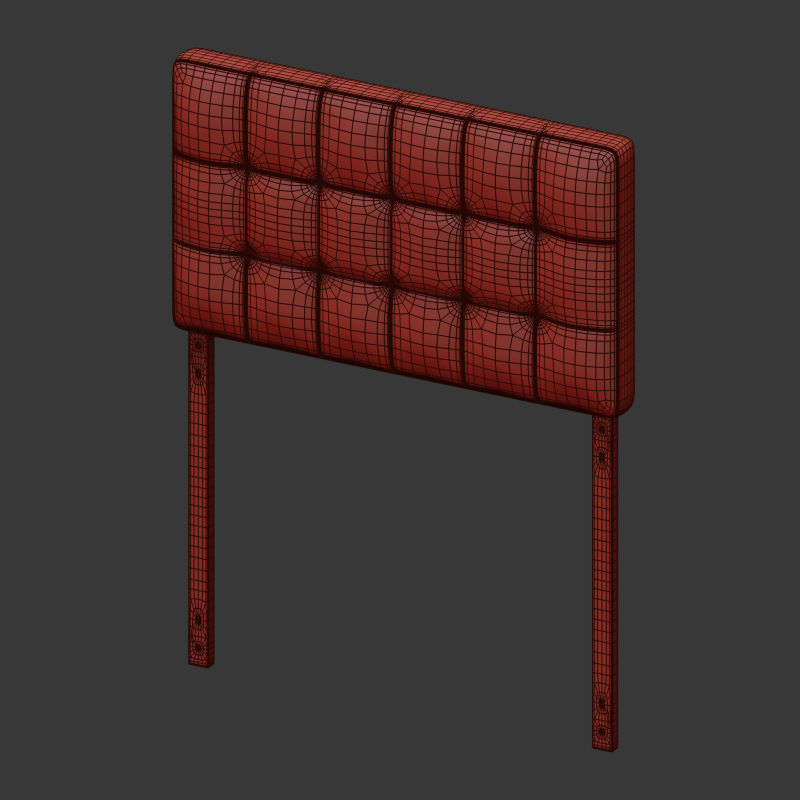 Headboard 1 leather 3D model_4