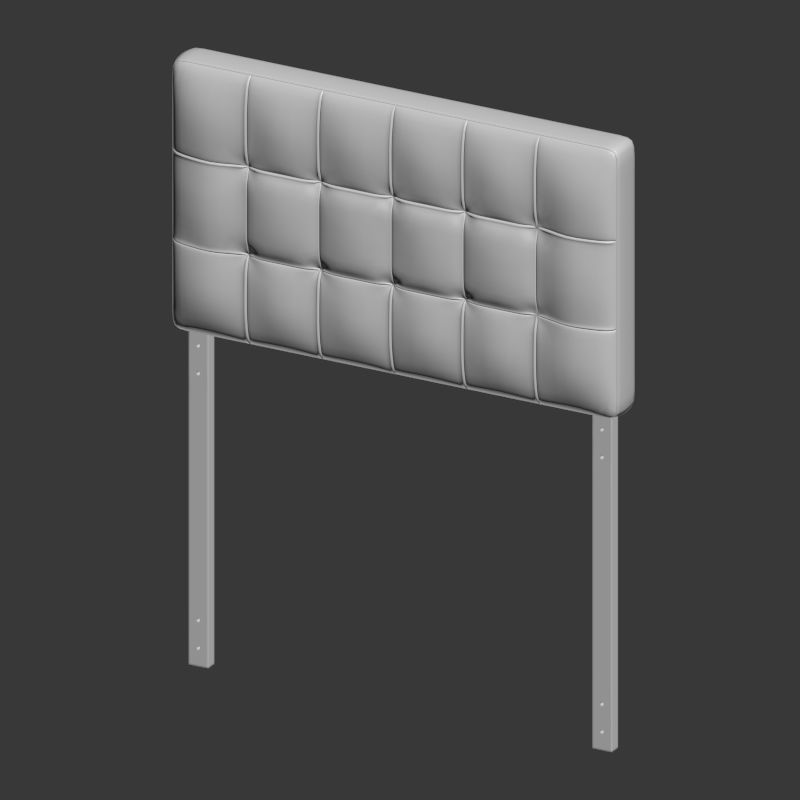 Headboard 1 leather 3D model_3