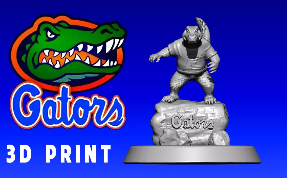The Florida Gators football  - Wood CNC 3D print model_0