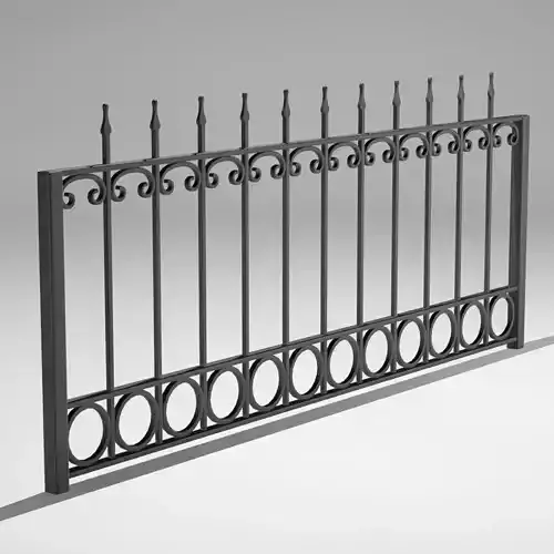 Railing wrought iron fence