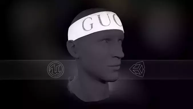 Gucci Headband Low-poly 3D model