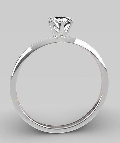 Tiffany ring with more stone options 3D print model